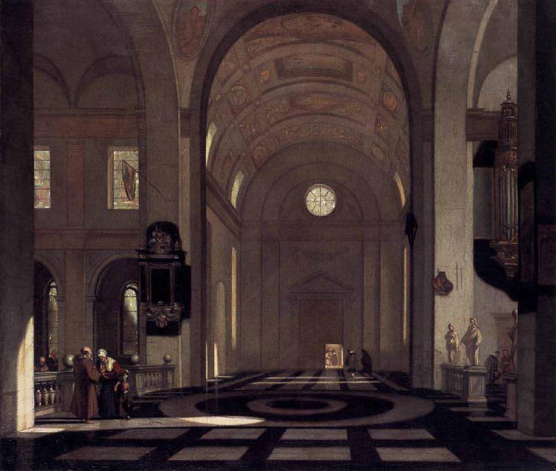 Emmanuel de Witte Interior of a Baroque Church Sweden oil painting art